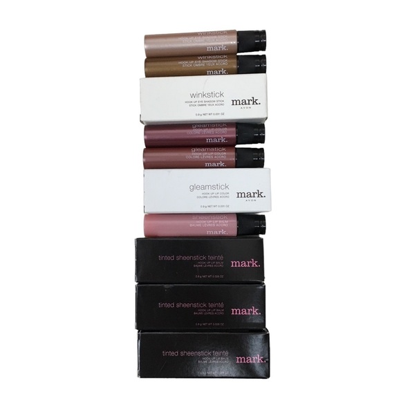 mark. Makeup Lot 10 Hook Up Winkstick Eyeshadow Gleamstick Sheenstick Lip Avon - Picture 1 of 11